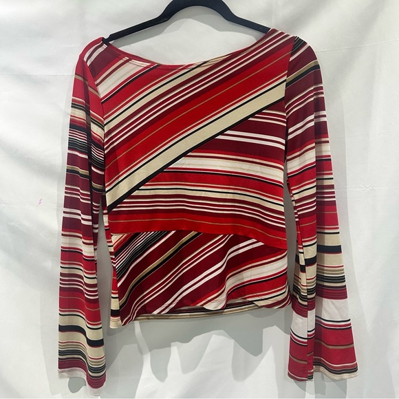 Vintage Tops - Cheroy Striped Long Sleeve Top